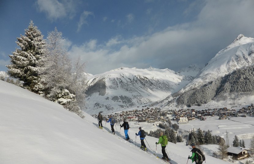 EWF-Skiwoche 2016 - 9 - Mi, Aufsteig zum Piz Maler